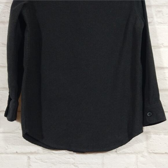 F Gap Kids Boys Dark Grey Long Sleeve Button Down Flannel Shirt Top NWT XS 4 5 - Picture 6 of 8